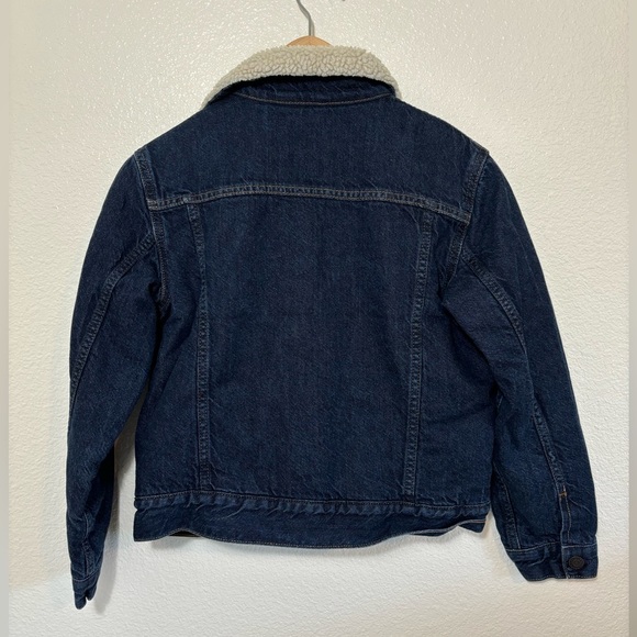 Gap Kids Sherpa Lined Denim Jacket Size XL (Youth 12) | fall | winter | cozy | - Picture 5 of 5